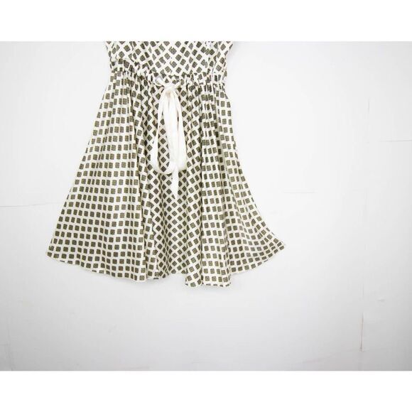 NEW Cinq à Sept 100% Silk Geneva Empire-waist Mini Dress, Ivory,  L - Picture 6 of 15